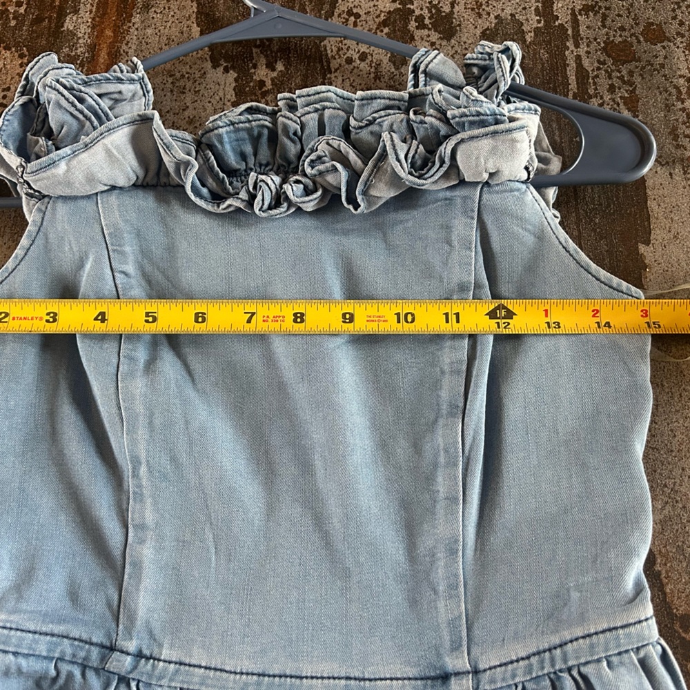 NWT Chambray Off Shoulder Dress XS Lightweight Summer County Concert Dress - Picture 4 of 11